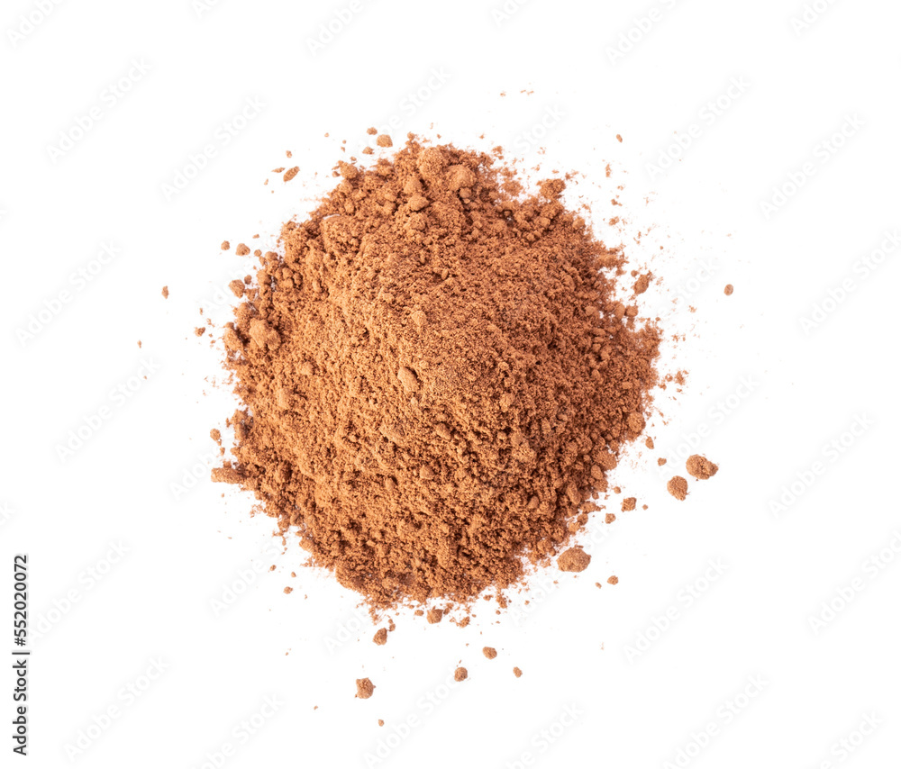 instant cocoa powder isolated on transparent png - obrazy, fototapety, plakaty 
