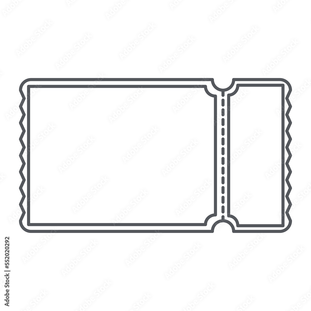 Sticker Ticket Bullet Journal Line Art Sticker Ticket Bullet Journal Line Art