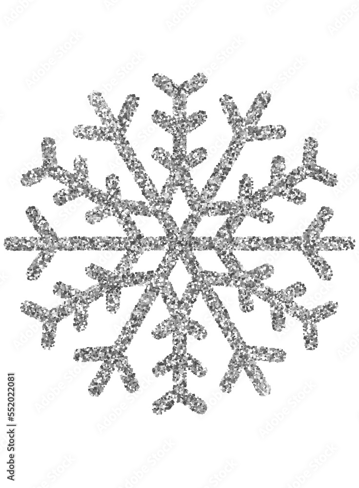 Luxury Silver Glitter Sparkling Snowflake With Blinks Isolated PNG Design Element Luxury Silver Glitter Sparkling Snowflake With Blinks Isolated PNG Design Element