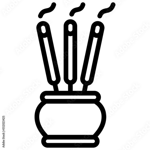 incense outline icon