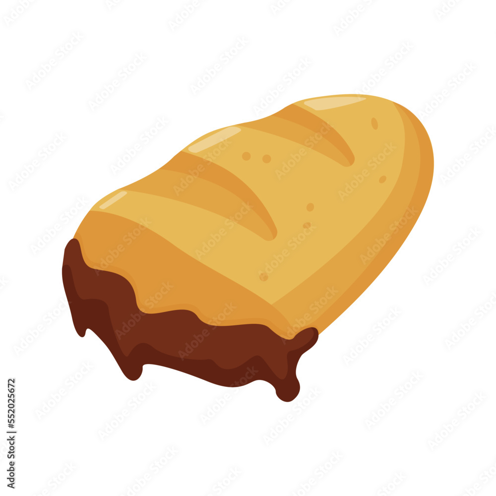 bread illustration design with chocolate topping bread illustration design with chocolate topping