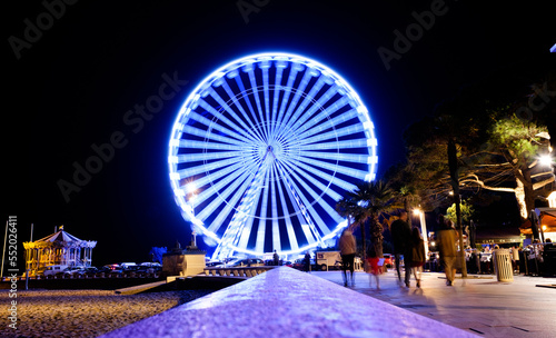 Ferris wheel, Arcachon, by night