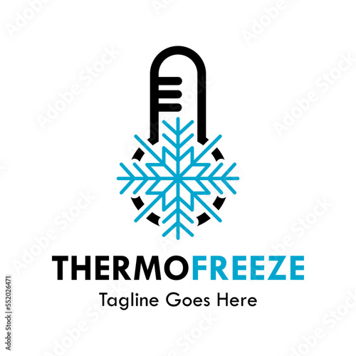 Thermo freeze design logo template illustration