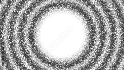 Black Noise Stippled Dotwork Halftone Gradient Isolated PNG Rippled Rounded Frame