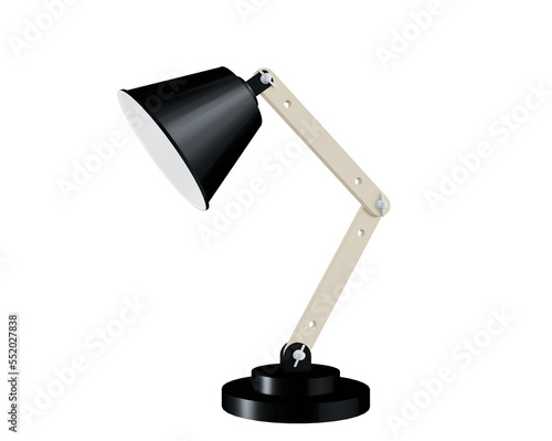 Принти на полотні Table and desk lamp isolated on white background