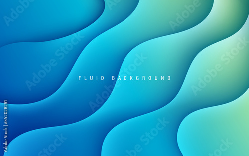 Blue and green gradient dynamic wavy shadow and light background. eps10 vecor