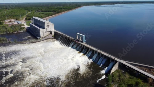 Wallpaper Mural Rushing water in an active water hydro dam during the summer. Torontodigital.ca