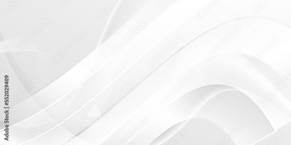 Fototapeta premium White abstract elegant modern Background. Wave gradient design style. Space concept