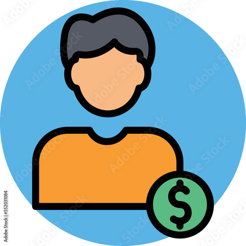 Contributor earning Vector Icon
