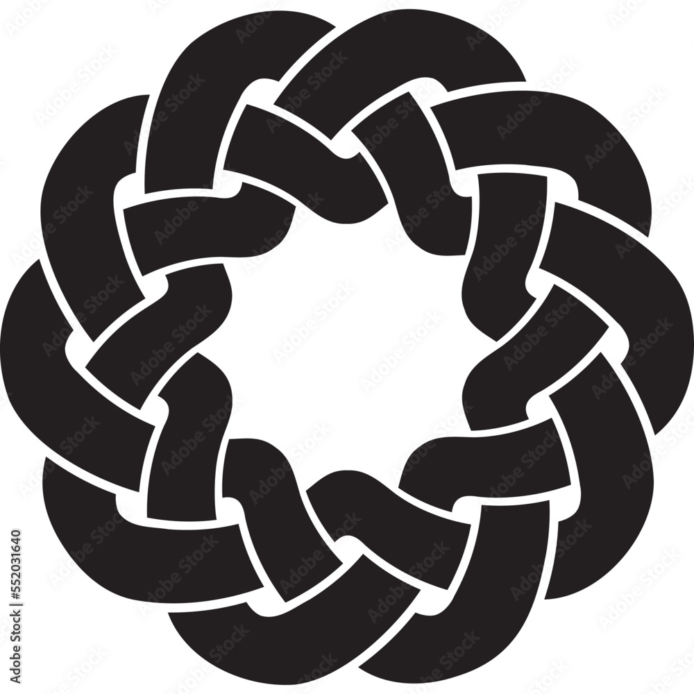 Celtic sign, circle black. Sign made with Celtic knots to use in designs for St. Patrick's Day. Celtic sign, circle black. Sign made with Celtic knots to use in designs for St. Patrick's Day.