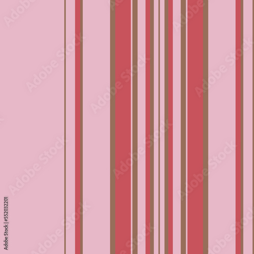 Pin strip effect wallpaper illustration in various shades of red and pink. Warm tone stripe fabric pattern vector.