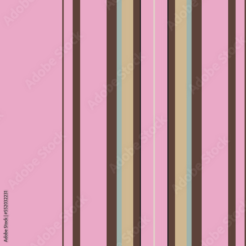 Stripes pattern vector background. Colorful stripe abstract texture. Fashion print design. Vertical stripes in pink and brown shades