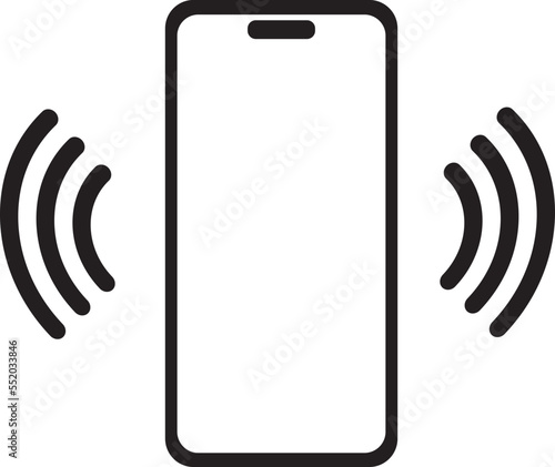 Принти на полотні mobile phone notification vector icon, shaking, vibrating