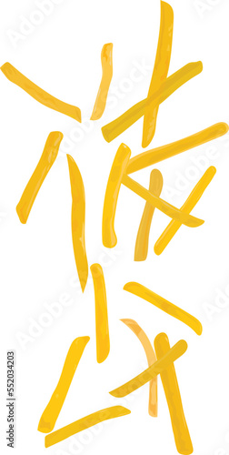 French fries or fried potatoes isolated on white background vector eps 10.eps