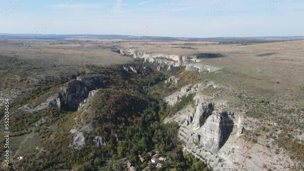 Aerial view of Golyam Dol canyon near village of Kunino, Vratsa Region, Bulgaria
Aerial view of Golyam Dol canyon near village of Kunino, Vratsa Region, Bulgaria