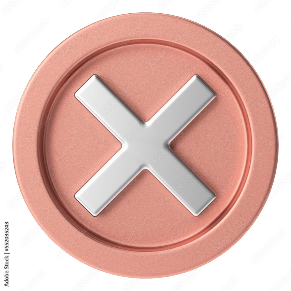 Obraz premium Cross sign. 3D illustration.