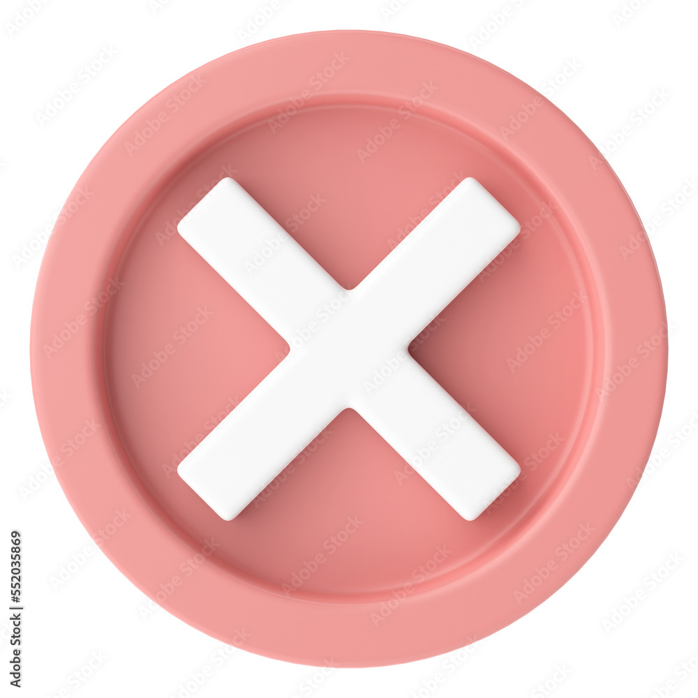 Obraz premium Cross sign. 3D illustration.