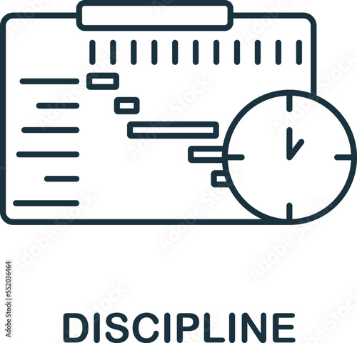 Discipline icon. Monochrome simple Business Intelligence icon for templates, web design and infographics