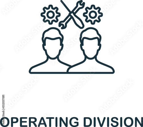 Operating Division icon. Monochrome simple Company Structure icon for templates, web design and infographics