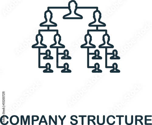 Company Structure icon. Monochrome simple Company Structure icon for templates, web design and infographics