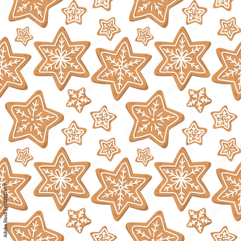 cute hand drawn gingerbread seamless pattern cute hand drawn gingerbread seamless pattern