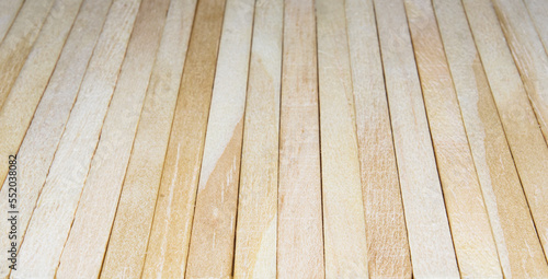 Background and surface texture with wooden slats.
