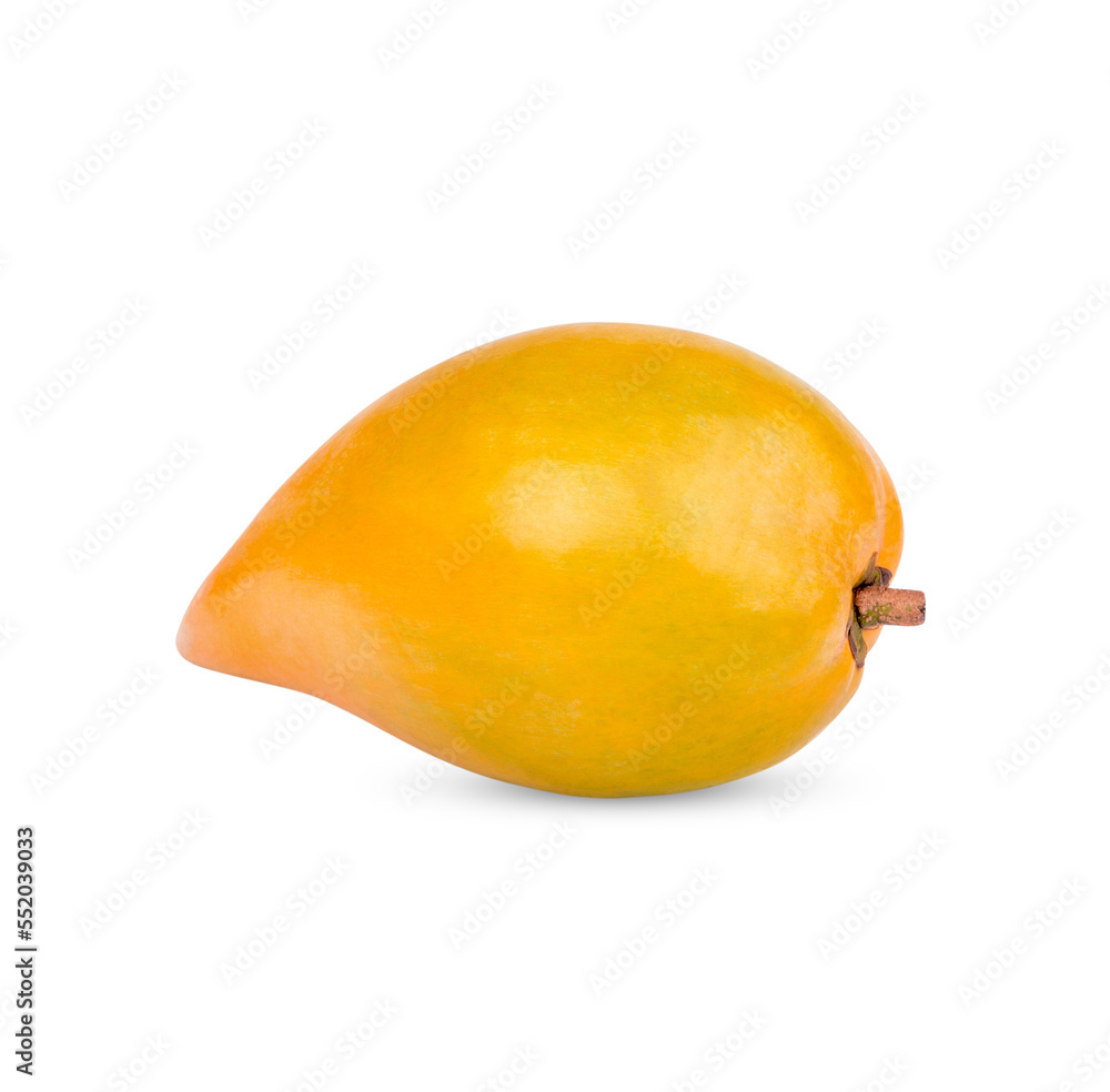 Egg fruit, Canistel, yellow sapote (Pouteria campechiana (Kunth) Baehni) isolated on transparent background (.PNG)