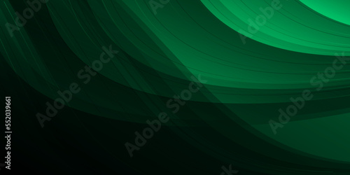 Abstract dark green geometric background. Composition of triangle shape with lines and stripes