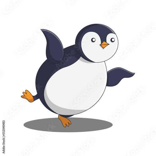 penguin flying cute