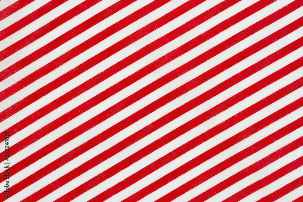 Red and white diagonal stripes material holiday background - obrazy, fototapety, plakaty 