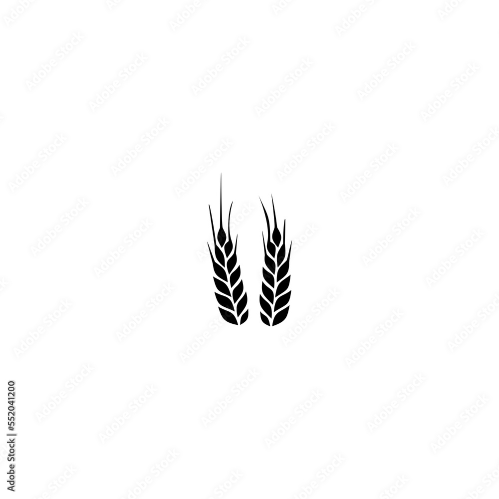 Wheat icon isolated on white background Wheat icon isolated on white background