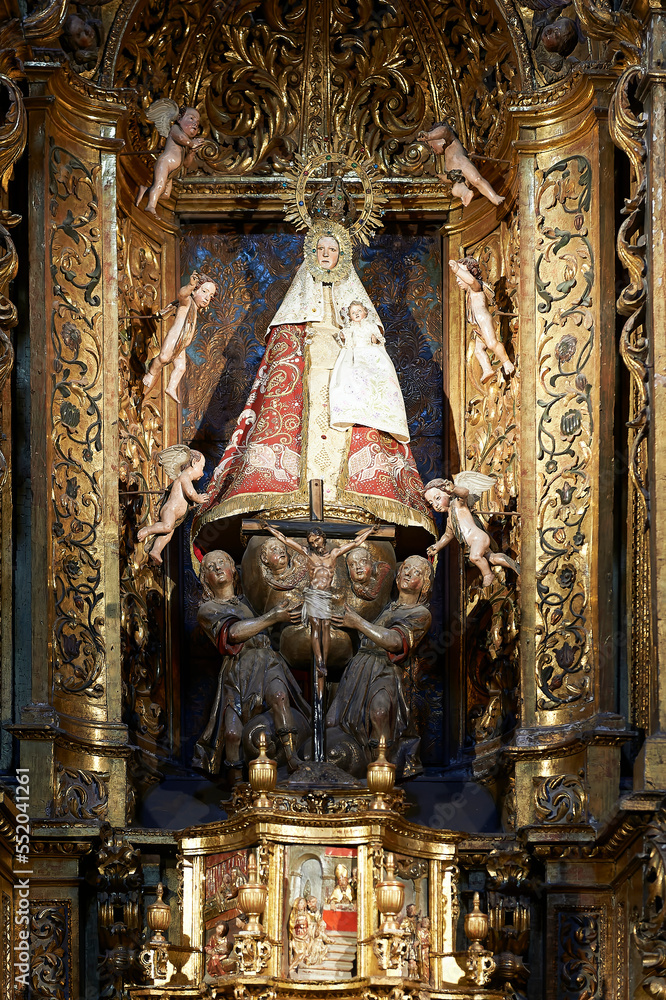 polychrome sculpture of the Virgen de las Batallas in the cathedral