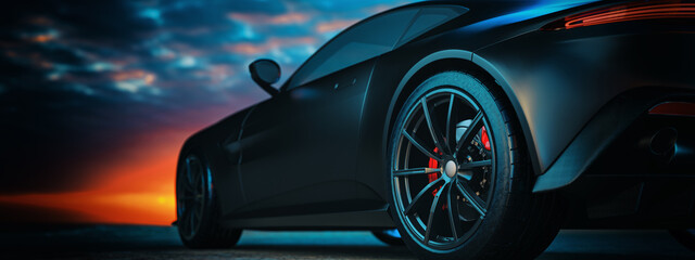 side view car automoble, close up mag car and wheels