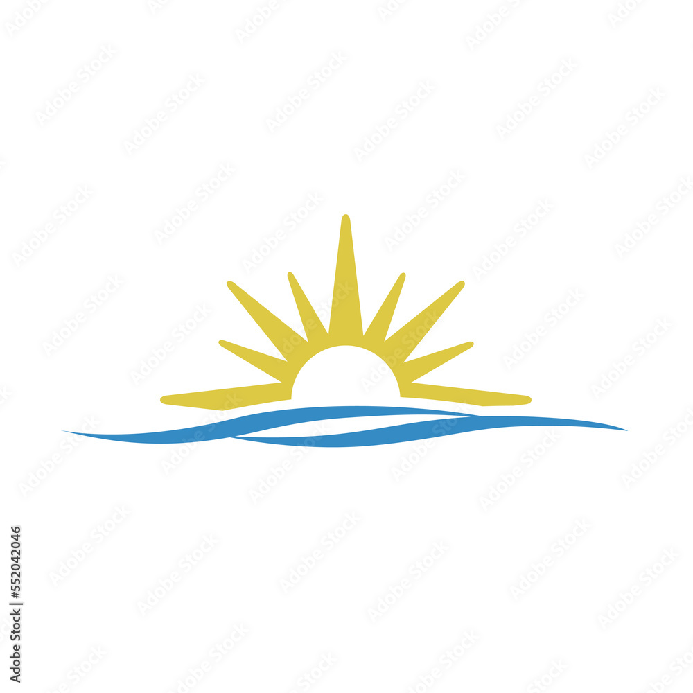 Fototapeta premium Abstract sun logo design template vector illustration