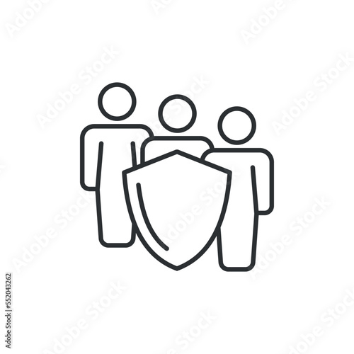 Comand security  icon. Emergency operations illustration symbol. Sign safety vector flat. photo