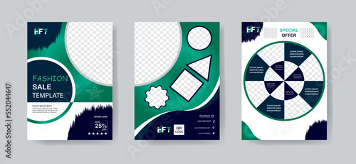 Fashion Sale  Flyer Layout with Photo Placeholder.