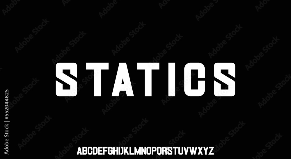 STATICS Abstract modern urban alphabet fonts.Unique and Minimal Tech ...