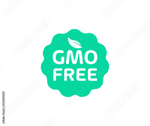 Non GMO label or sticker, GMO free elements for tags logo design. Product package, food symbol, emblem, sticker. Product free allergen labels. Natural products badge vector design and illustration.

