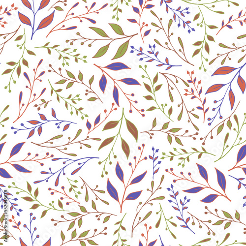 Summer sprouts pattern seamless vector. Modern
