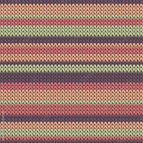 Close up horizontal stripes knitted texture