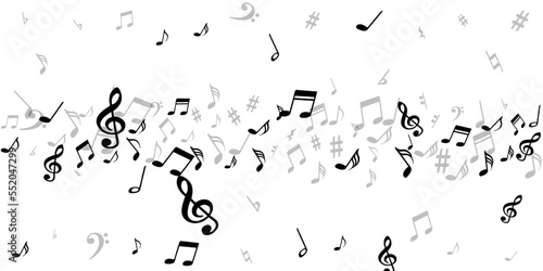 Music note icons vector wallpaper. Song notation