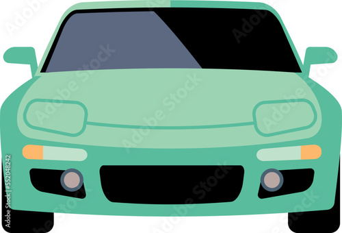 Modern car icon. Luxury auto front view
