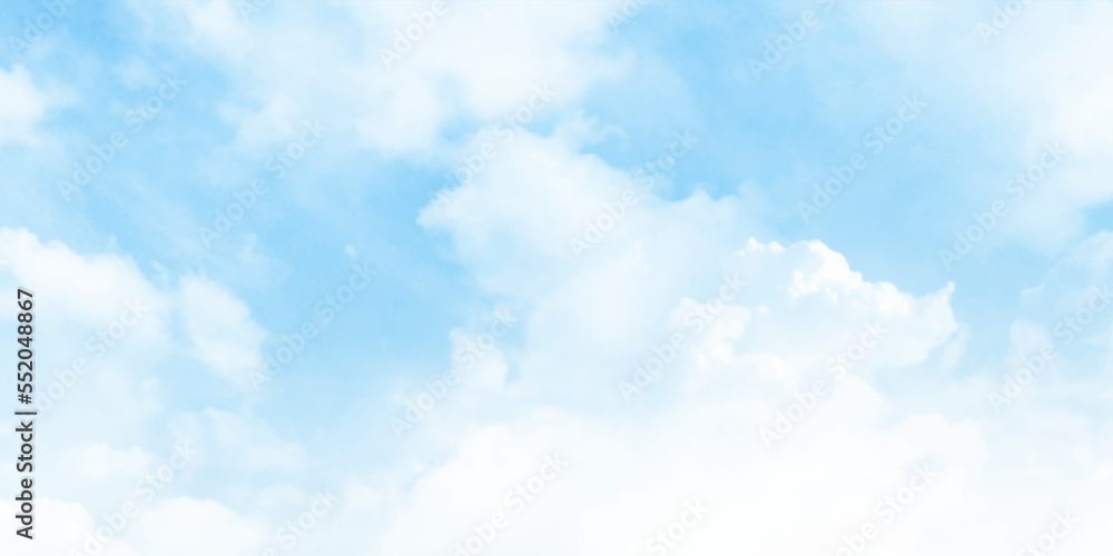 Editable vector illustration of light clouds in a blue sky made using a gradient mesh Editable vector illustration of light clouds in a blue sky made using a gradient mesh