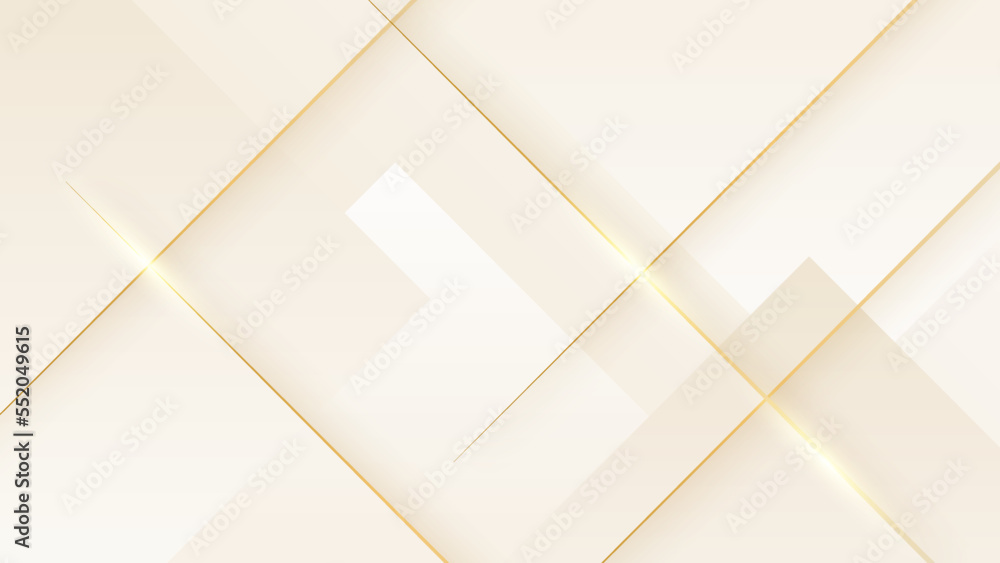 custom made wallpaper toronto digitalAbstract golden background with white and beige luxury glitter shapes. Golden lines luxury on cream color background. Gold elegant realistic paper cut style 3d. Vector illustration