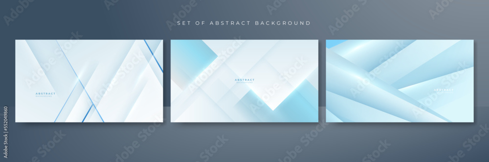 Fototapeta premium Abstract light blue background with soft white gradient color. Vector illustration abstract graphic design banner pattern presentation background web template.