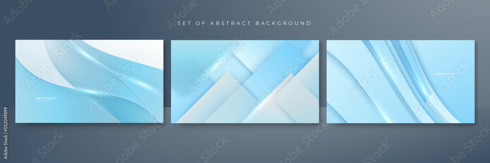 Abstract light blue background with soft white gradient color. Vector illustration abstract graphic design banner pattern presentation background web template.