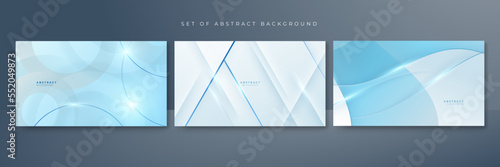 Abstract light blue background with soft white gradient color. Vector illustration abstract graphic design banner pattern presentation background web template.