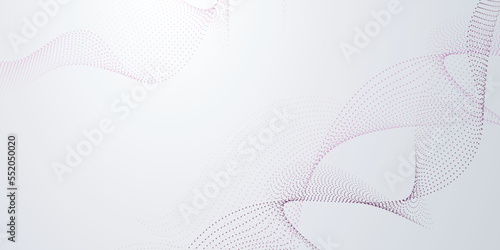 White abstract background and purple dot wave 