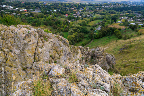 Wild rocky and mountainous nature of Eastern Europe. Landscape background