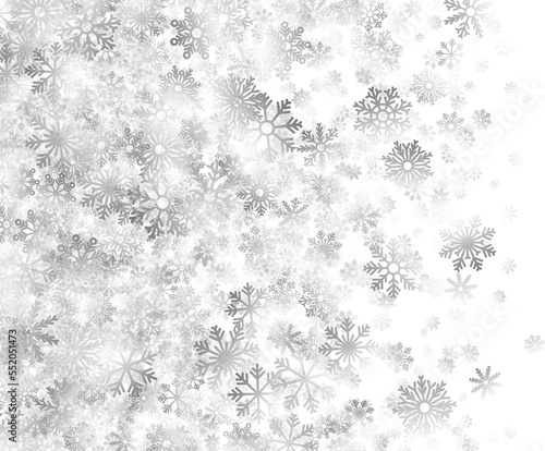 Merry Christmas Snow Effect With White Realistic Flying Snowflakes Transparent PNG Background
